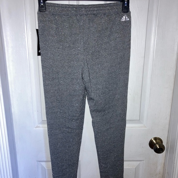Adidas sparkly gray sweat pants, kids XL (14/16) - Picture 3 of 4